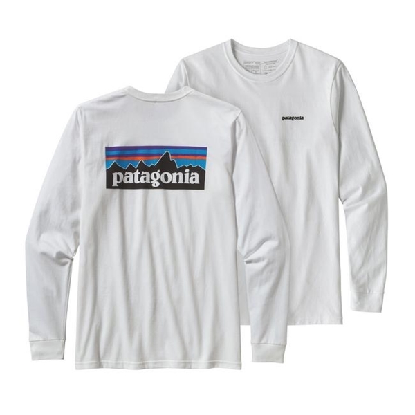 Bilde av PATAGONIA L/s P-6 Logo Responsibilli Tee(M) White