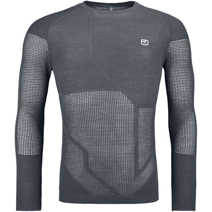 Bilde av ORTOVOX Men's Merino Thermovent LS Dark Grey Blend