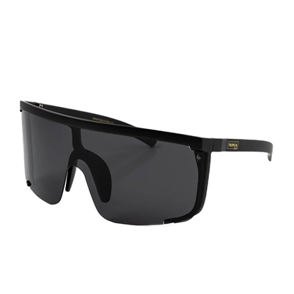 Bilde av TROPICAL VIBES Oversized Retro Shades Matte Black/Dark Smoke