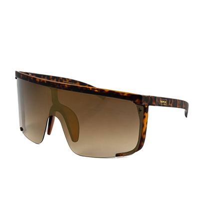 Bilde av TROPICAL VIBES Oversized Retro Shades Matte Leopard/Bronze Mirror