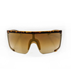 Bilde av TROPICAL VIBES Oversized Retro Shades Matte Leopard/Bronze Mirror