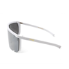 Bilde av TROPICAL VIBES Oversized Retro Shades Glossy White/Shiny Silver Mirror