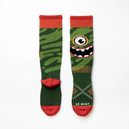 Bilde av LÈ BENT Kids Monster Party Light Cushion Sock Kombu Green